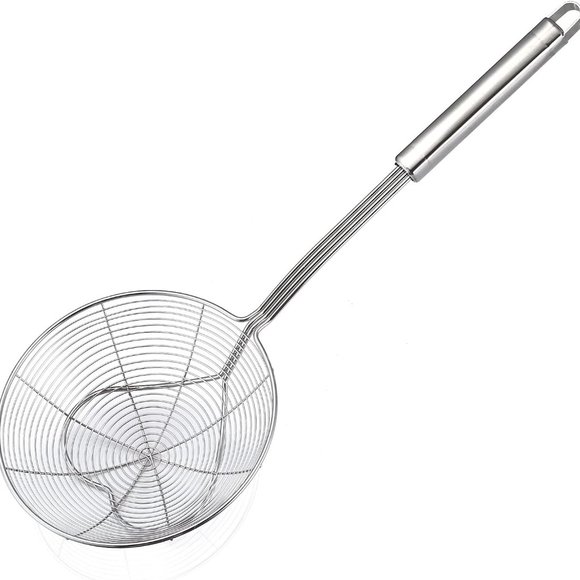 Strainer Skimmer Spoon for Cooking and Frying, 6.3 Inches Strainer with Handle - Picture 4 of 4